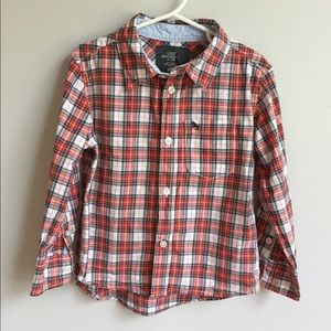 H&M Red Plaid Button Down Shirt